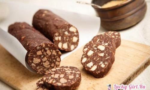 Самый вкусный рецепт колбаски шоколадной из печенья и какао